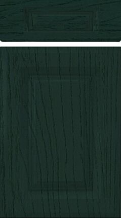 Handleless Legno Racing Green Kitchen Doors