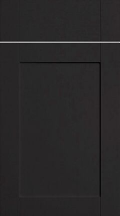 Lunar Super Matt Black Kitchen Doors
