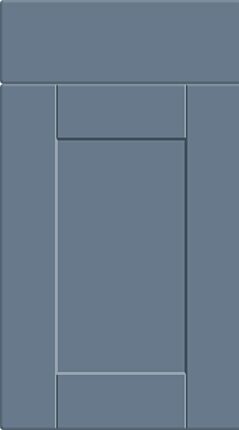 Shaker Super Matt Misty Blue Kitchen Doors