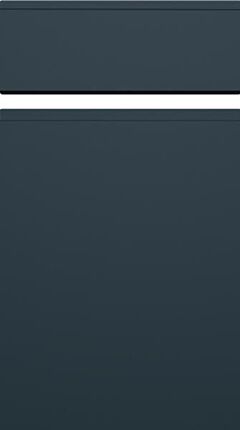 Handleless Supermatt Marine Blue Kitchen Doors