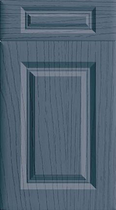 York Paint Flow Matt Colonial Blue Kitchen Doors