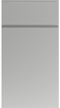 Handleless High Gloss Light Grey Kitchen Doors