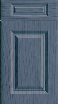 York Paint Flow Matt Colonial Blue Kitchen Doors