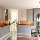 Essex Kitchen Door in High Gloss Light Grey - room