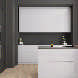 Simplicity Kitchen Door in Supergloss Light Grey - room